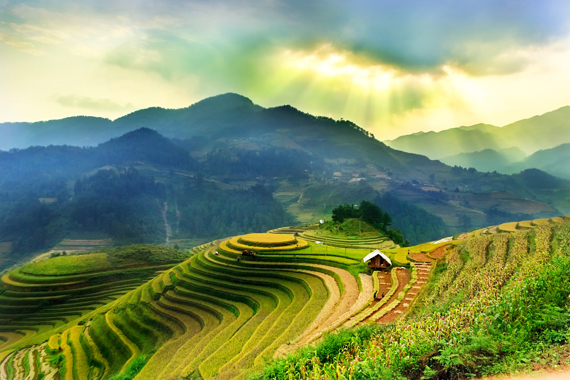 Hoang Lien Son kalnai Vietname