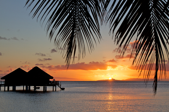 Saulėlydis Bora Bora saloje