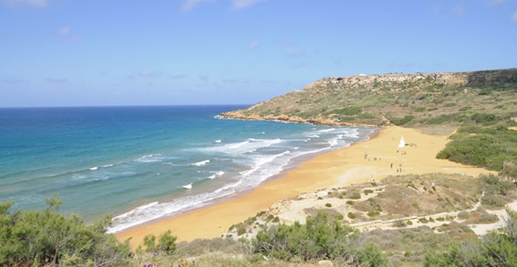 Ramla Bay paplūdimys Maltoje